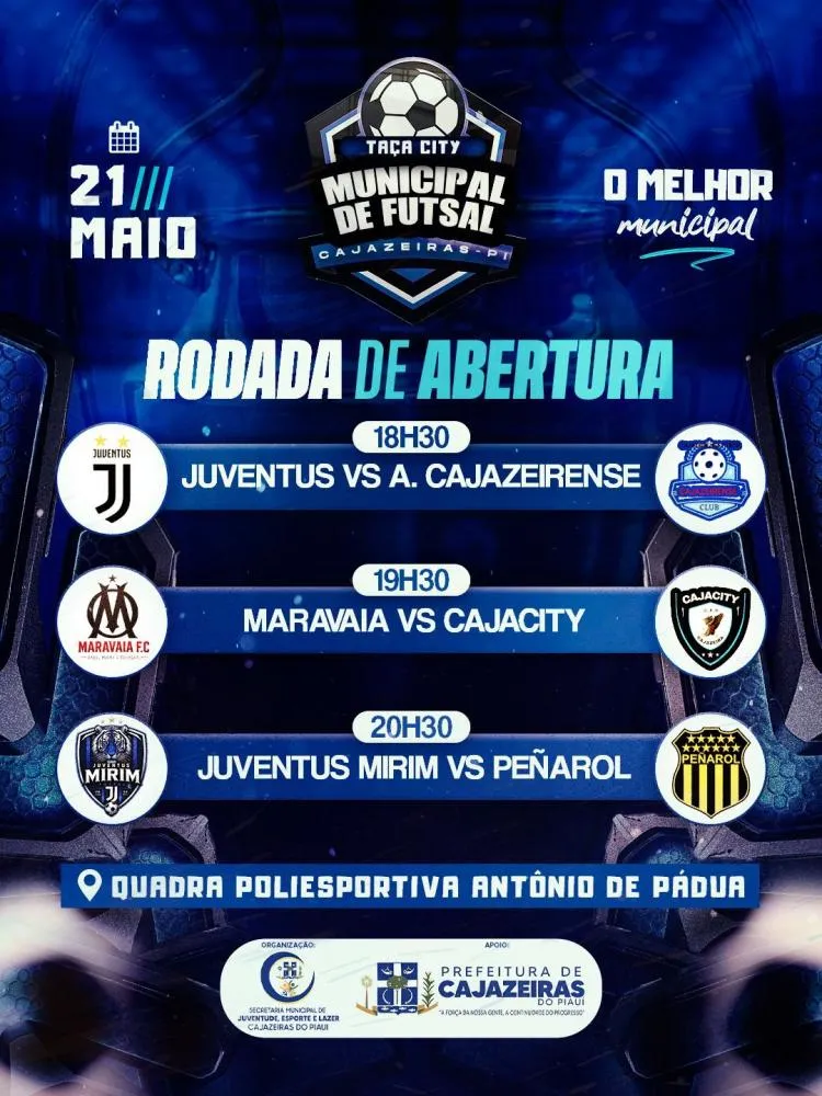Taça City de Futsal tem início hoje em Cajazeiras do Piauí com grandes expectativas