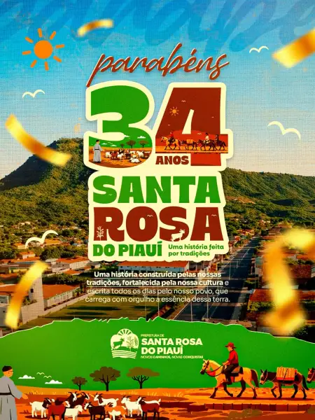 Santa Rosa do Piauí celebra 34 anos de emancipação política