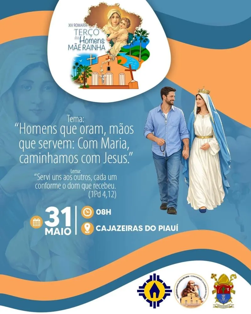XIV Romaria do Terço dos Homens reúne fiéis em Cajazeiras do Piauí no dia 31 de maio